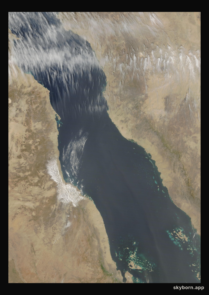 The Earth on 1 April 2011 · Red Sea