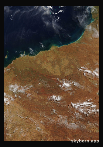 The Earth on 2 April 2011 · Pilbara, Western Australia