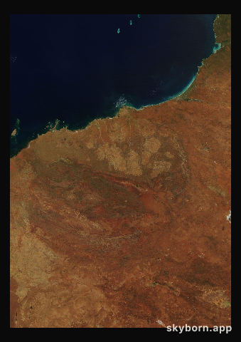 The Earth on 16 April 2011 · Pilbara, Western Australia
