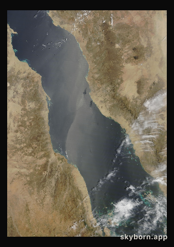 The Earth on 20 April 2011 · Red Sea