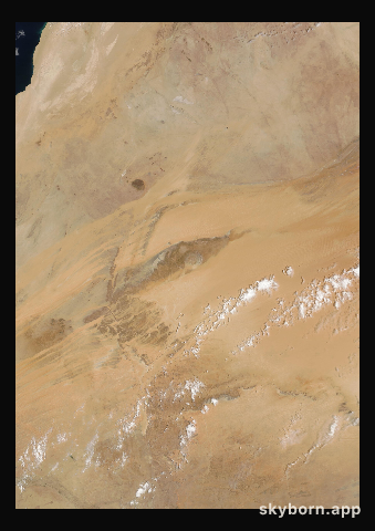 The Earth on 22 April 2011 · Eye of the Sahara, Mauritania