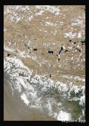 The Earth on 29 April 2011 · Himalaya and Tibet