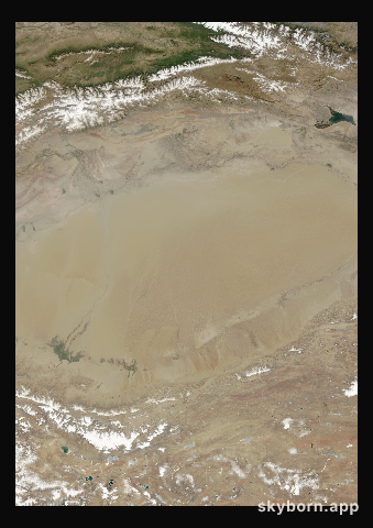 The Earth on 4 May 2011 · Taklamakan Desert