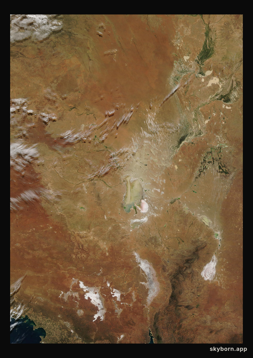 The Earth on 16 May 2011 · Lake Eyre, Australia