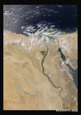 The Earth on 21 May 2011 · Nile Delta and Sinai