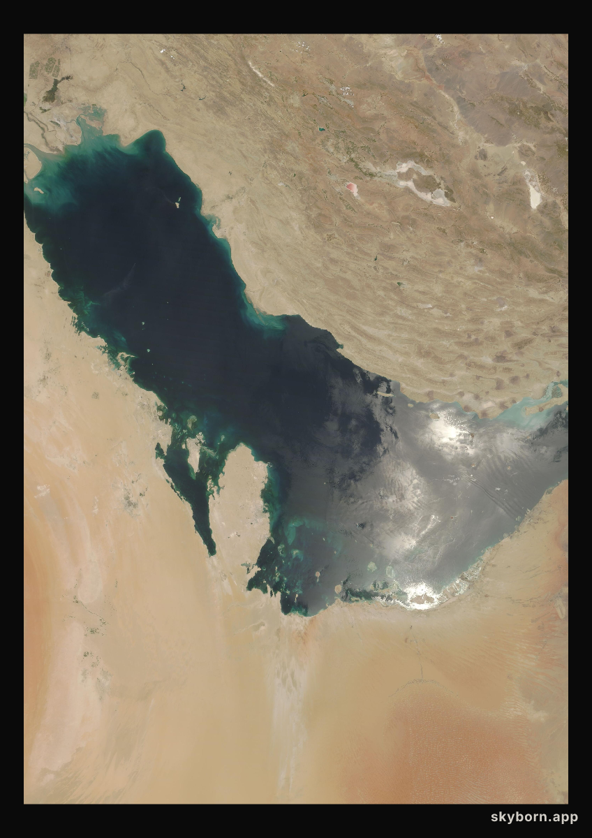 The Earth on 1 June 2011 · Persian Gulf