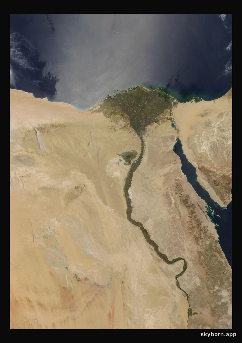 The Earth on 8 June 2011 · Nile Delta and Sinai
