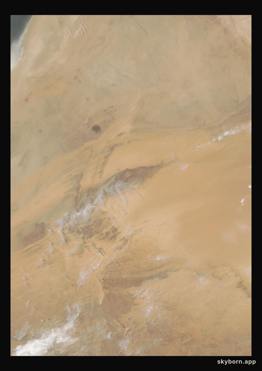 The Earth on 20 June 2011 · Eye of the Sahara, Mauritania