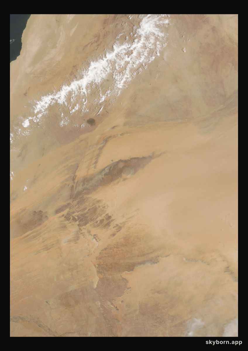 The Earth on 23 June 2011 · Eye of the Sahara, Mauritania