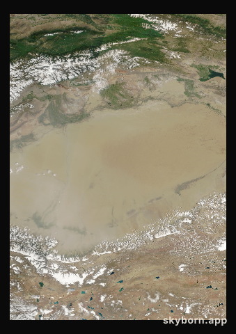 The Earth on 25 June 2011 · Taklamakan Desert