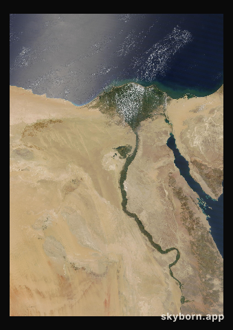 The Earth on 1 July 2011 · Nile Delta and Sinai