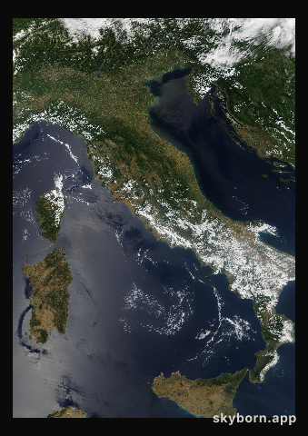 The Earth on 3 July 2011 · Italy and the Adriatic