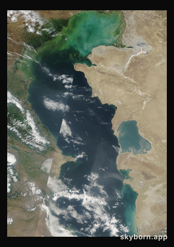 The Earth on 14 July 2011 · Caspian Sea