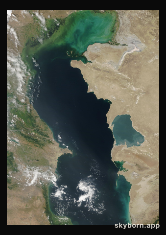The Earth on 19 July 2011 · Caspian Sea