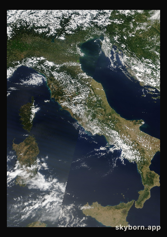 The Earth on 22 July 2011 · Italy and the Adriatic
