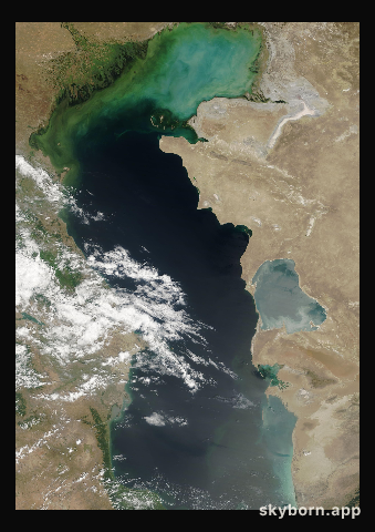 The Earth on 24 July 2011 · Caspian Sea
