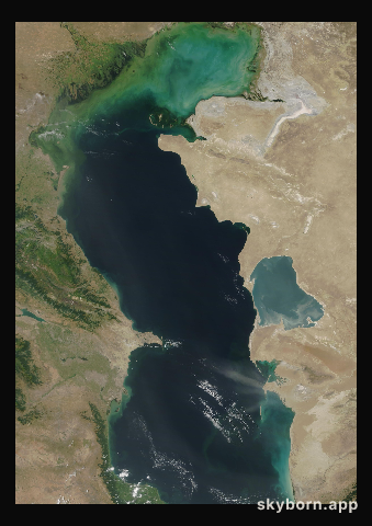 The Earth on 26 July 2011 · Caspian Sea