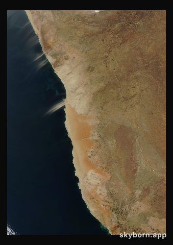 The Earth on 30 July 2011 · Namib Desert
