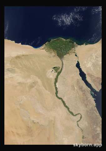 The Earth on 1 August 2011 · Nile Delta and Sinai
