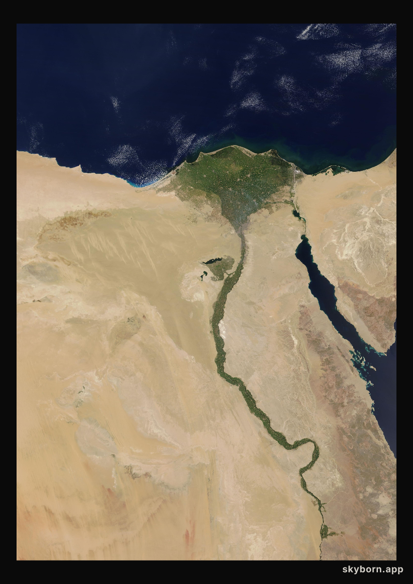The Earth on 24 August 2011 · Nile Delta and Sinai