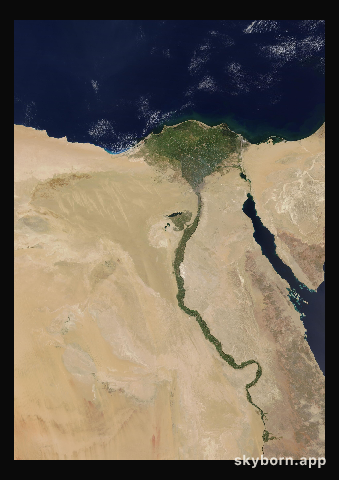 The Earth on 24 August 2011 · Nile Delta and Sinai