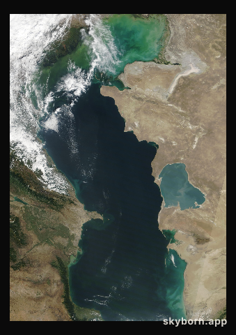 The Earth on 4 September 2011 · Caspian Sea