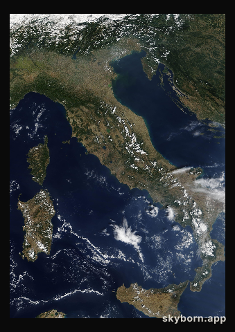 The Earth on 14 September 2011 · Italy and the Adriatic