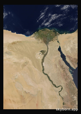 The Earth on 16 September 2011 · Nile Delta and Sinai