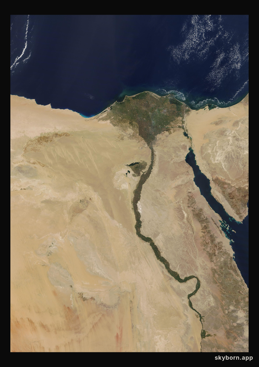 The Earth on 21 September 2011 · Nile Delta and Sinai