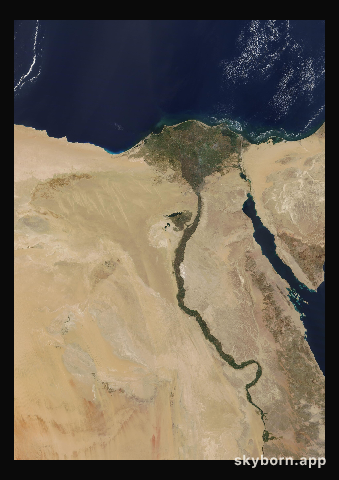 The Earth on 21 September 2011 · Nile Delta and Sinai