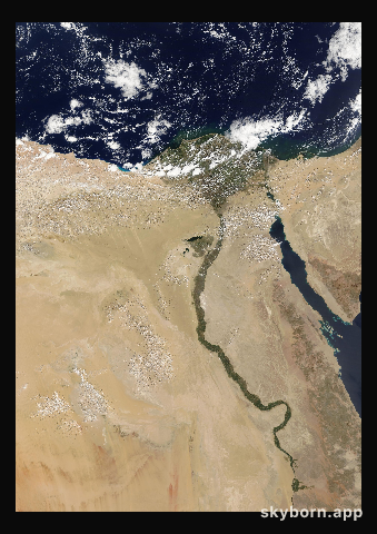 The Earth on 23 September 2011 · Nile Delta and Sinai