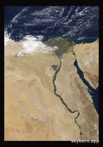 The Earth on 30 September 2011 · Nile Delta and Sinai
