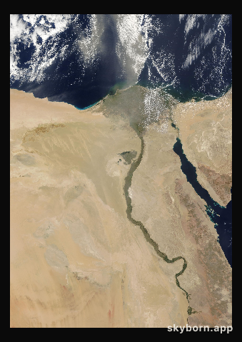 The Earth on 11 October 2011 · Nile Delta and Sinai