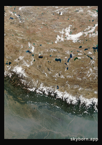 The Earth on 27 October 2011 · Himalaya and Tibet