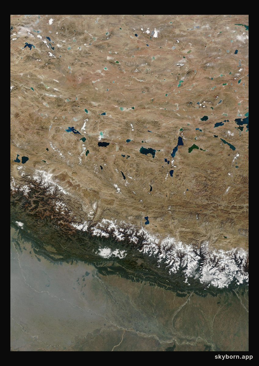 The Earth on 21 November 2011 · Himalaya and Tibet