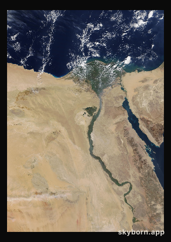 The Earth on 22 November 2011 · Nile Delta and Sinai
