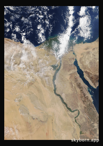 The Earth on 29 November 2011 · Nile Delta and Sinai