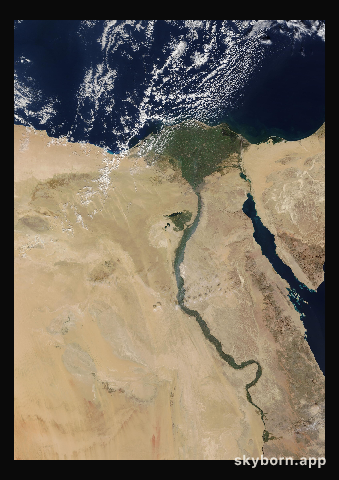 The Earth on 5 December 2011 · Nile Delta and Sinai