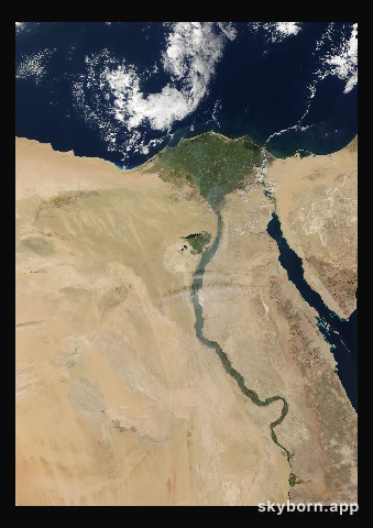 The Earth on 7 December 2011 · Nile Delta and Sinai