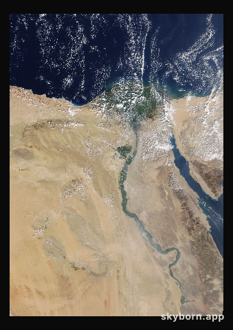 The Earth on 15 December 2011 · Nile Delta and Sinai