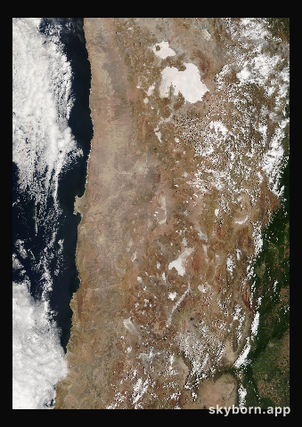 The Earth on 18 December 2011 · Atacama and the Andes