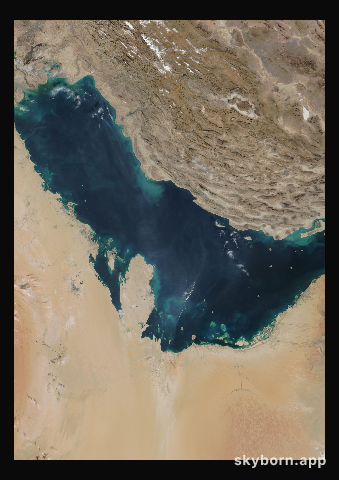 The Earth on 22 December 2011 · Persian Gulf