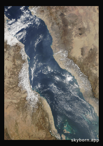 The Earth on 23 December 2011 · Red Sea
