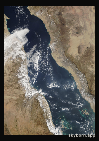 The Earth on 25 December 2011 · Red Sea
