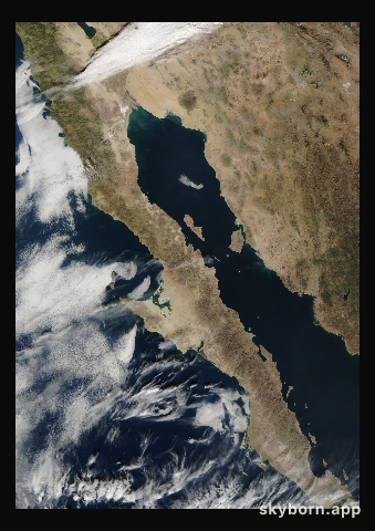The Earth on 3 January 2012 · Baja California