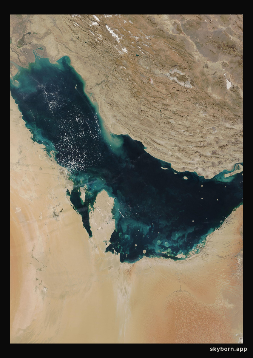 The Earth on 4 January 2012 · Persian Gulf