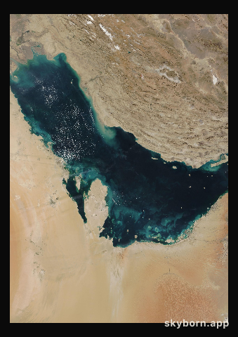 The Earth on 4 January 2012 · Persian Gulf