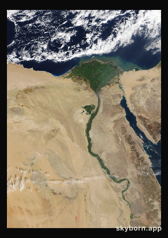 The Earth on 16 January 2012 · Nile Delta and Sinai