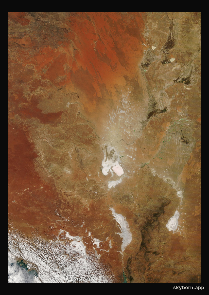 The Earth on 8 February 2012 · Lake Eyre, Australia