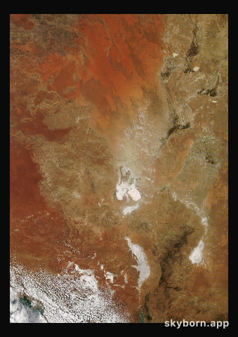 The Earth on 8 February 2012 · Lake Eyre, Australia
